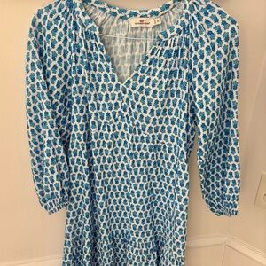 Vineyard Vines Blue and White Dress great condition size XS